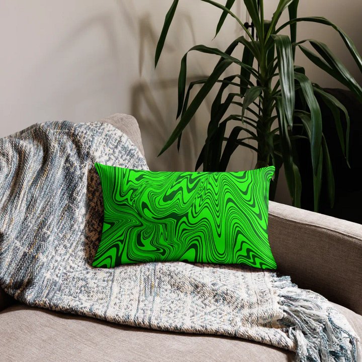 Premium Pillow Case - Abstract Green Swirls product image (2)