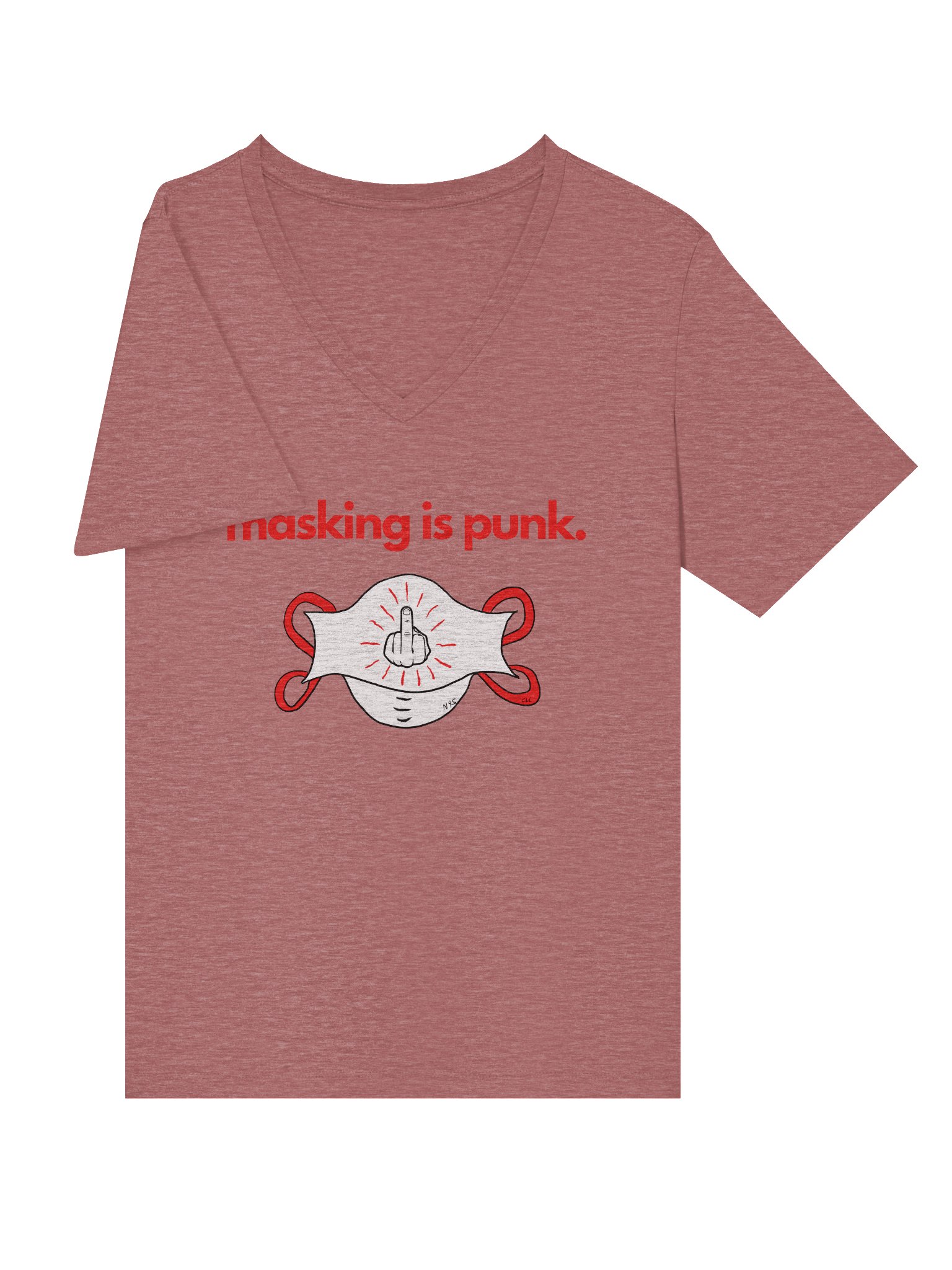 Masking Is Punk v-neck tee product image (5)