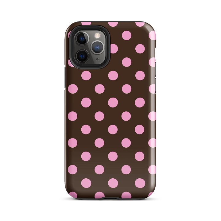 pink polka dot i phone case product image (29)