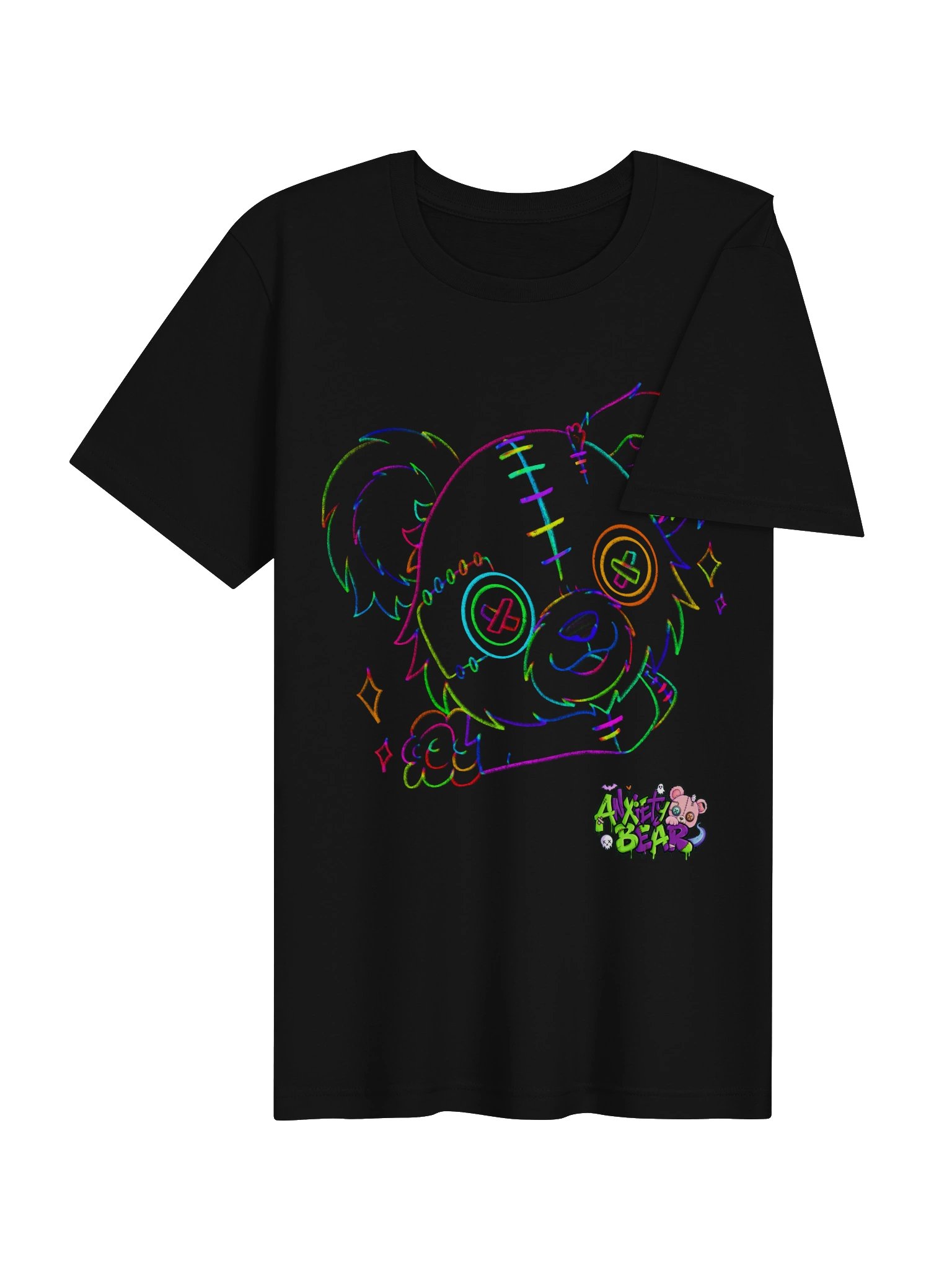 Rainbow Anxiety Bear T-shirt product image (37)