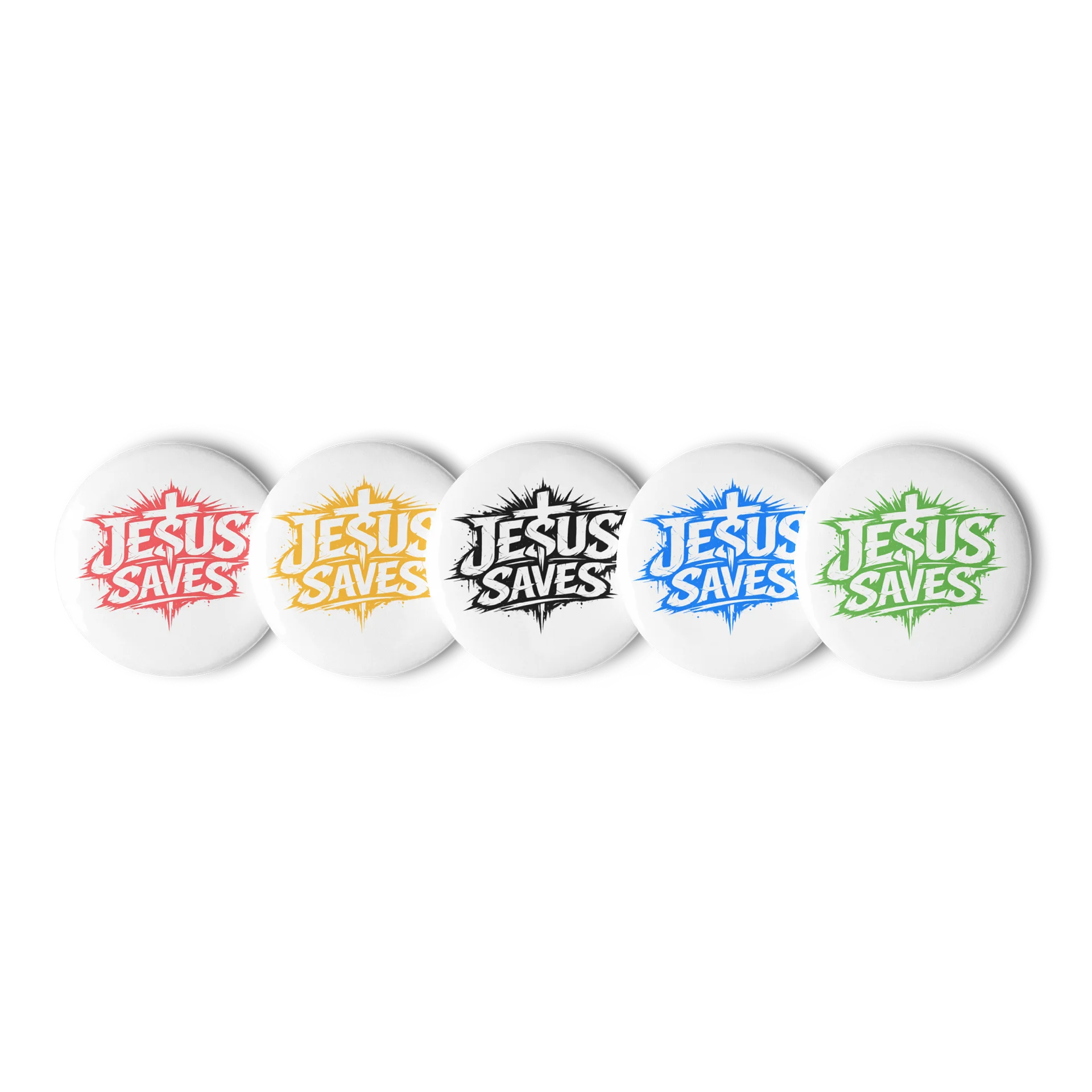Jesus Saves Set of Pin Buttons product image (1)
