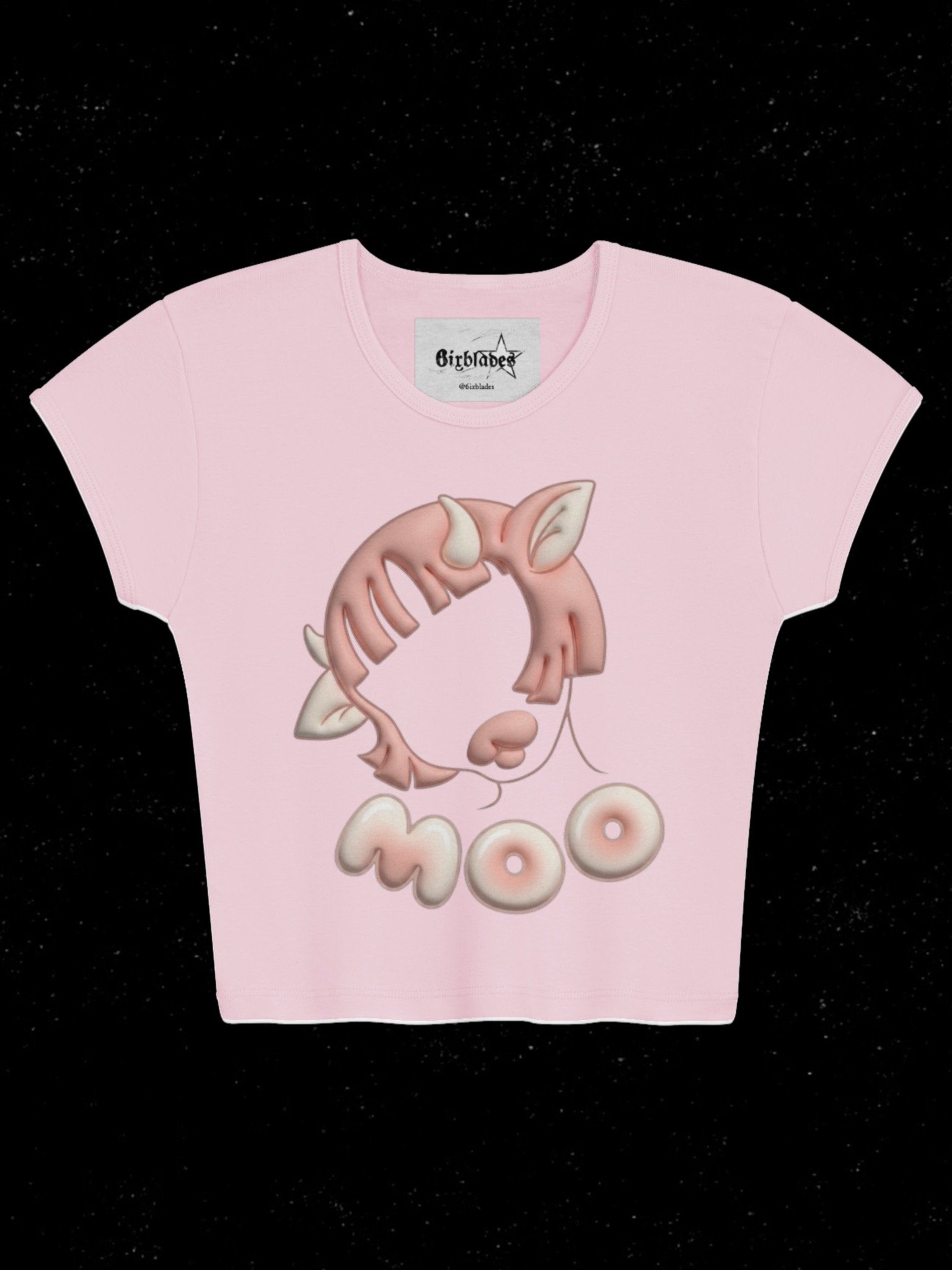 6ixblades Moo Baby Tee product image (1)