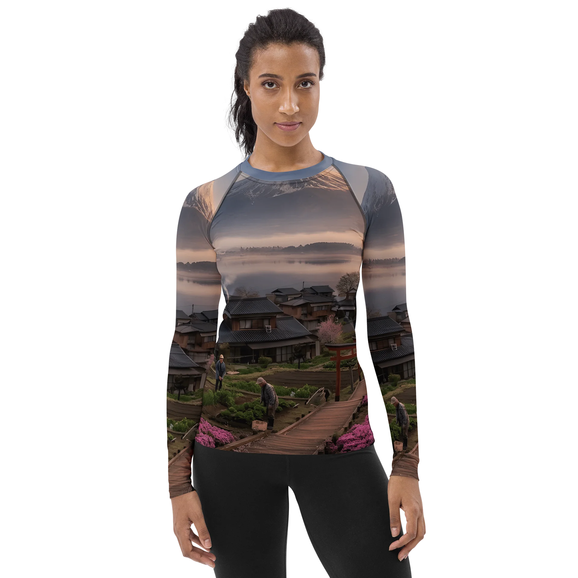Women's Mount Fuji Long Sleeve Rash Guard | UPF 50+ Sun Protection product image (3)