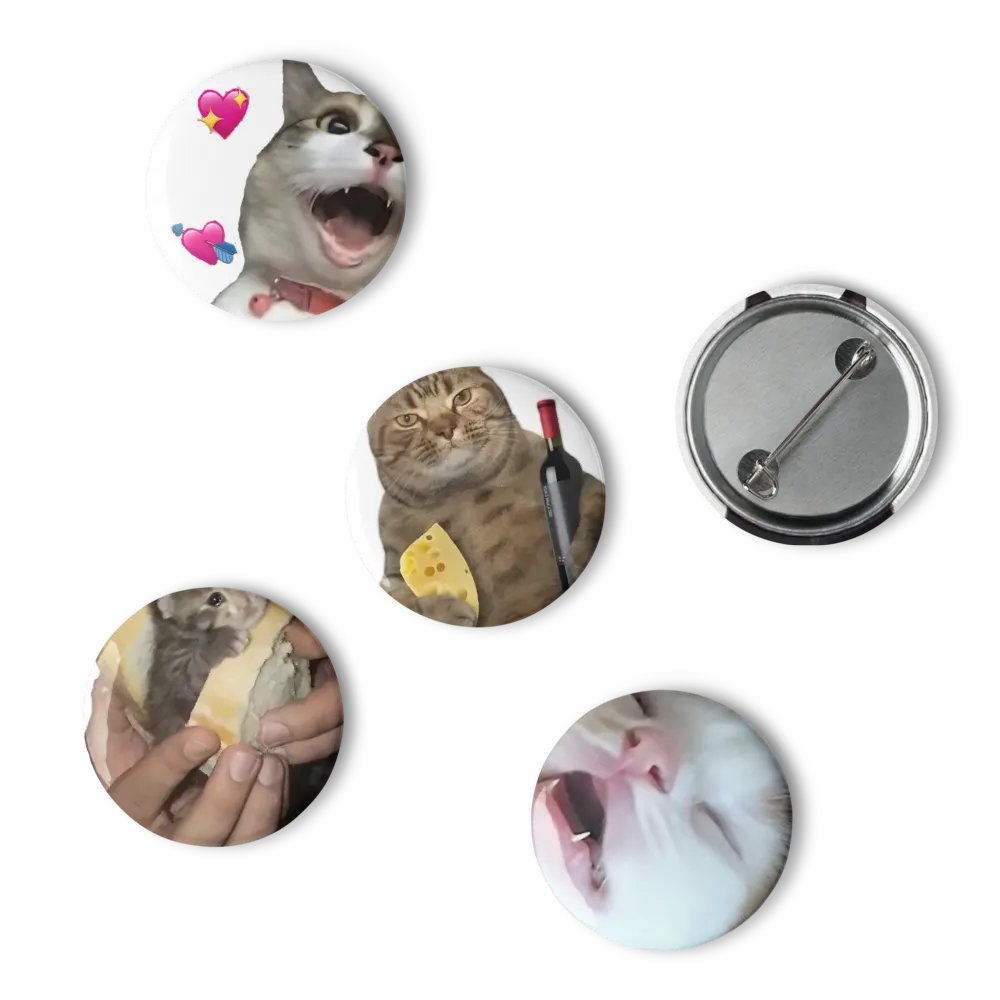 Set of Pin Buttons: Meme Cats 45 product image (6)