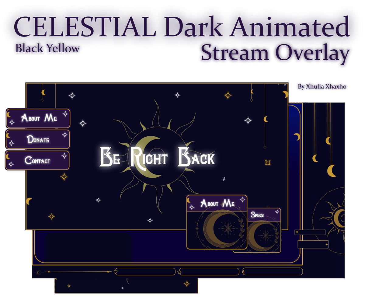 Left Overlay FREE SIMPLE Dark STREAM OVERLAY Celestial, Dark overlay pack, Celestial ...