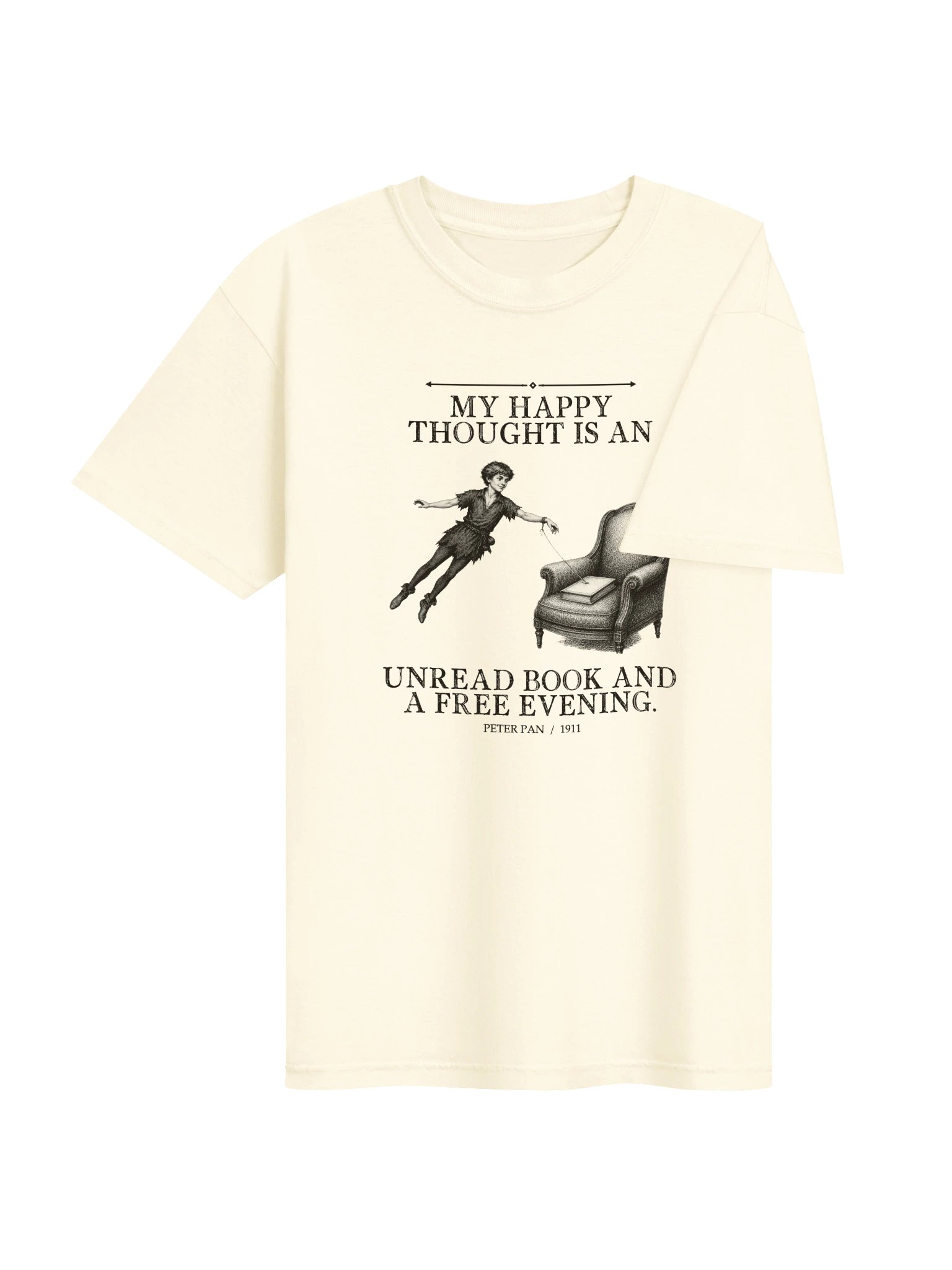 Happy Thought Unread Book Free Evening -- Peter Pan Tee (Light) product image (13)