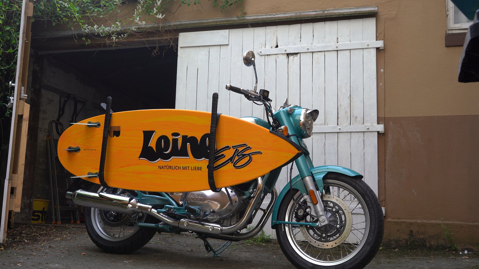 Surfboard Rack for Royal Enfield Interceptor 650, Continental GT 650, Bear 650 & Classic 650 | Handmade product image (3)