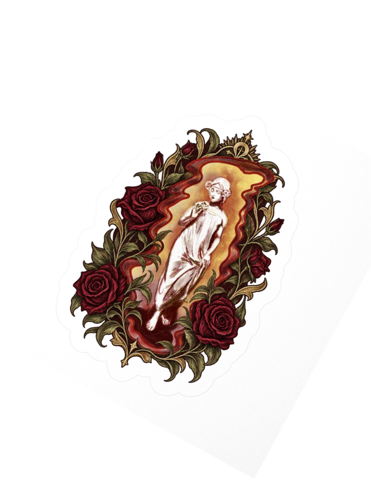 Gothic Rose Statue Kiss Cut Sticker product image (4)