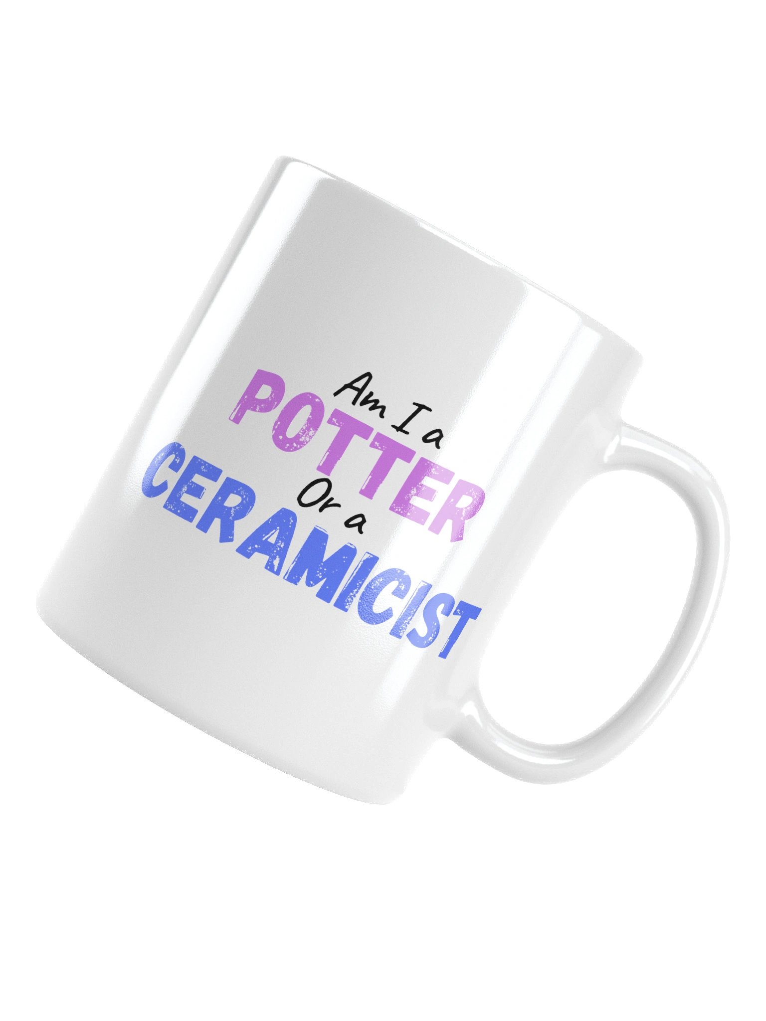 Am I a Potter or a Ceramicist White Glossy Mug product image (5)