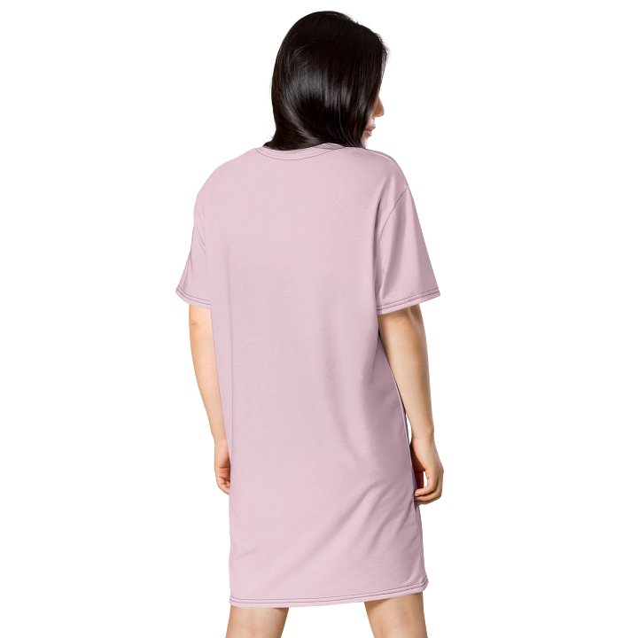 Oversized T-Shirt Dress - Elegant Pink Lace, Sizes 2XS-6XL product image (2)