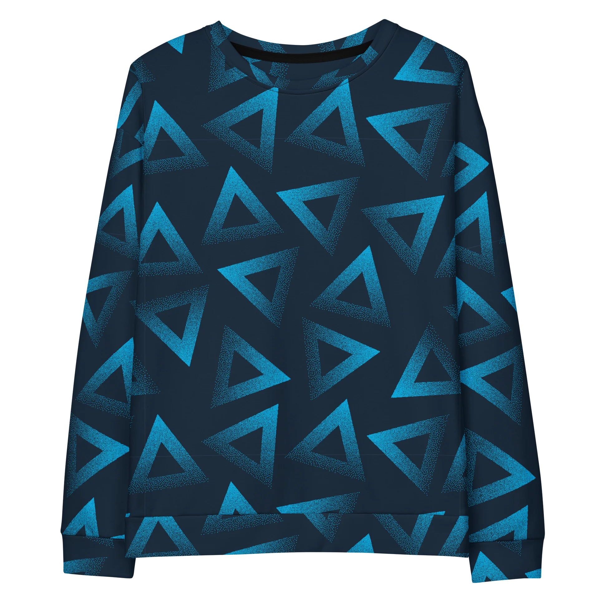 Comfortable Unisex Sweatshirt with Blue Triangles product image (1)