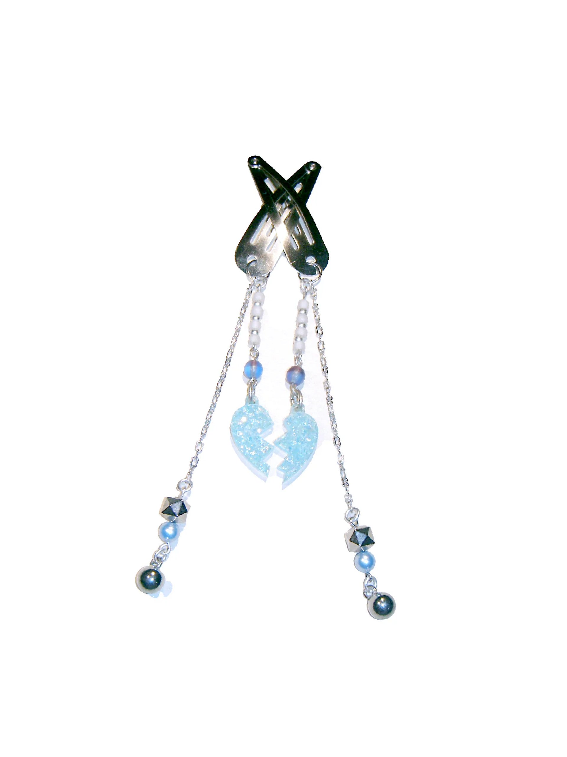 glitter chain pair hair clips product image (1)