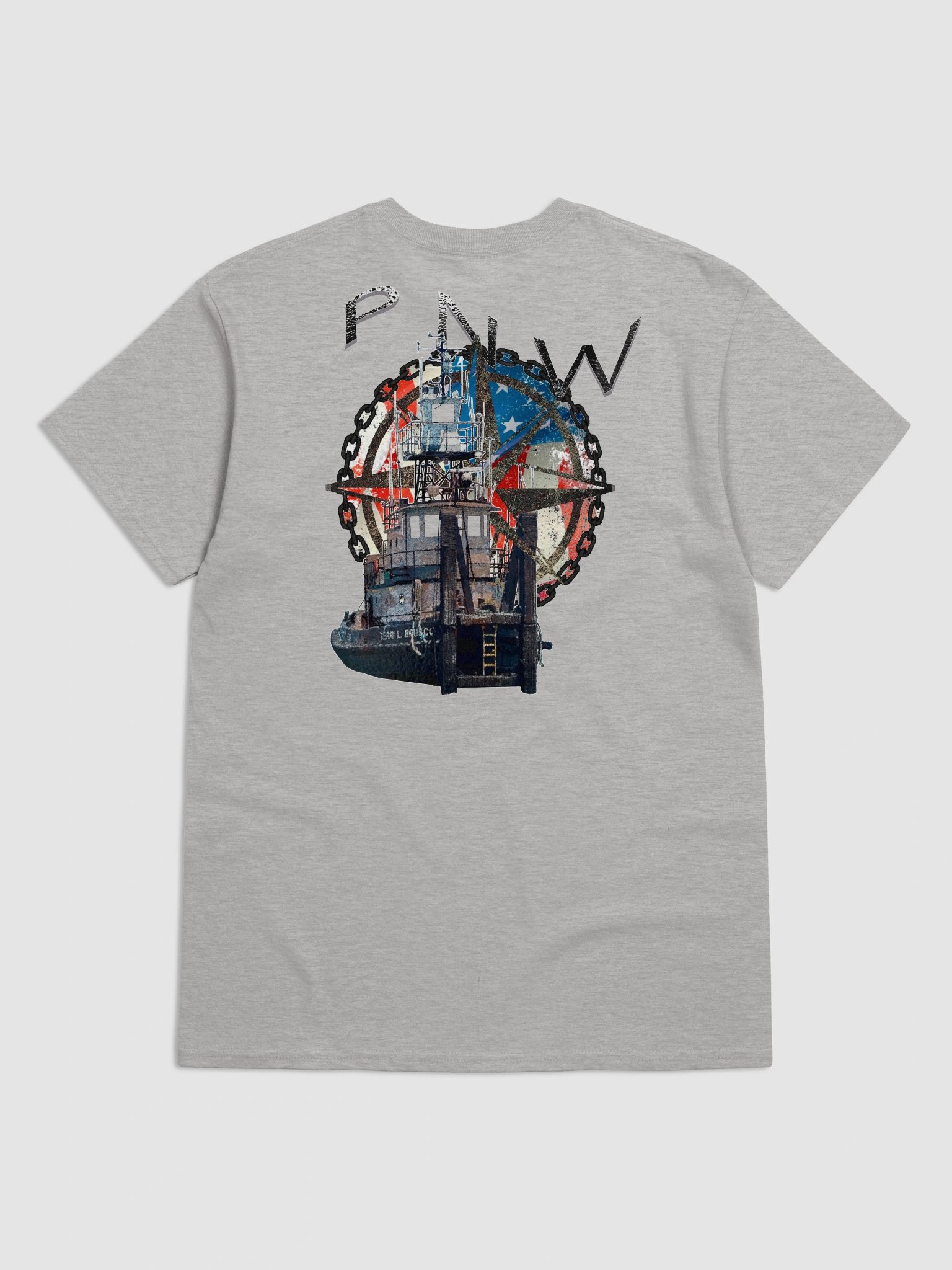 PNW - AF - Compass Rose & Terri L. Brusco – Maritime Workwear | Twin Anchor Apparel Short Sleeve Tee Linehand Line product image (78)