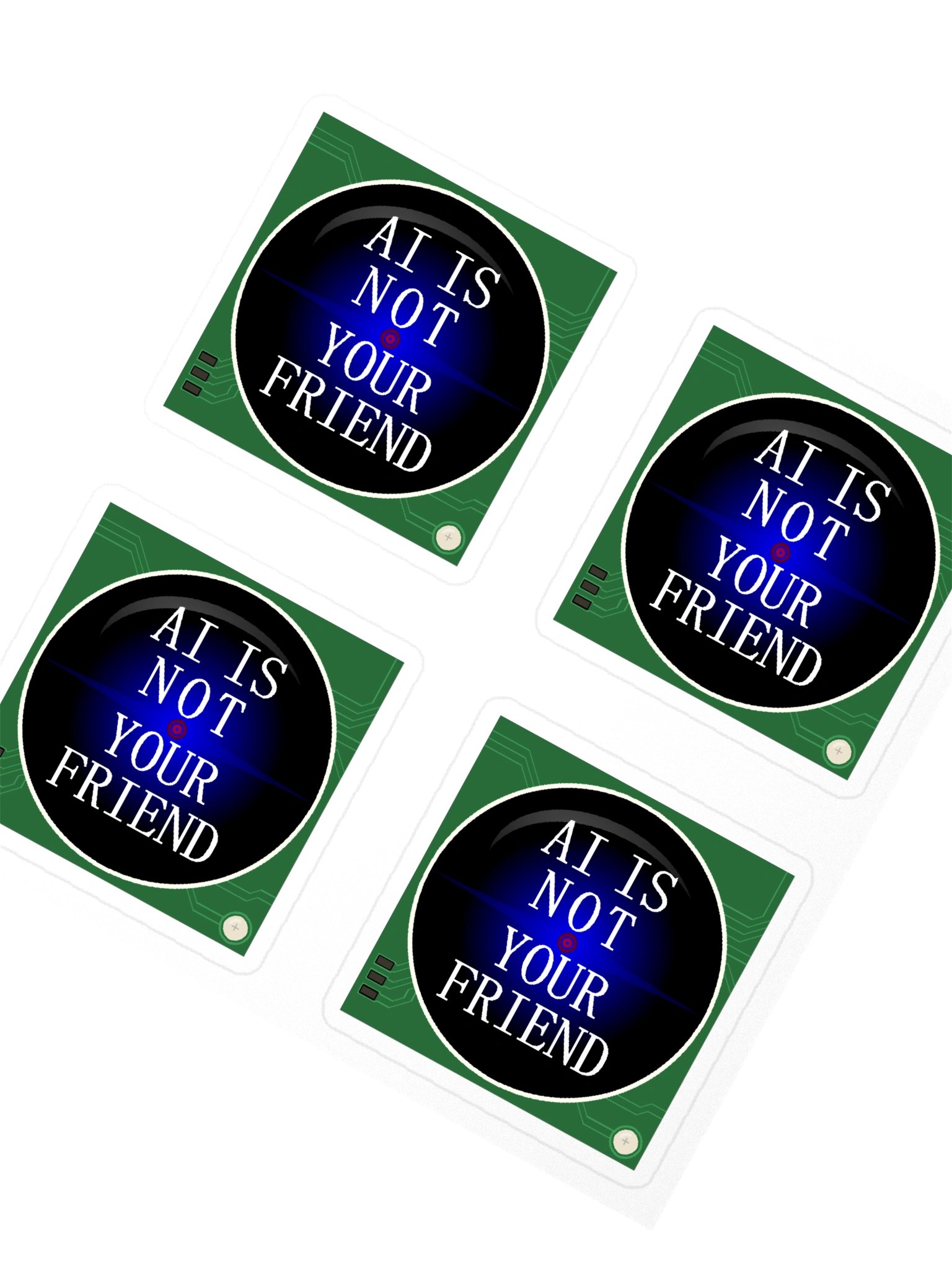 AI Is Not Your Friend - 4 sticker pack product image (2)