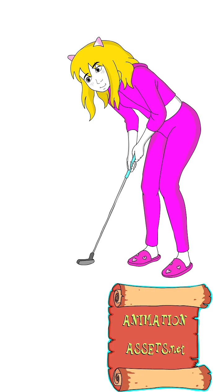 Sweet Catolina Ichi Swinging Crazy Golf Putter | Adobe Animate ANA File Download product image (1)