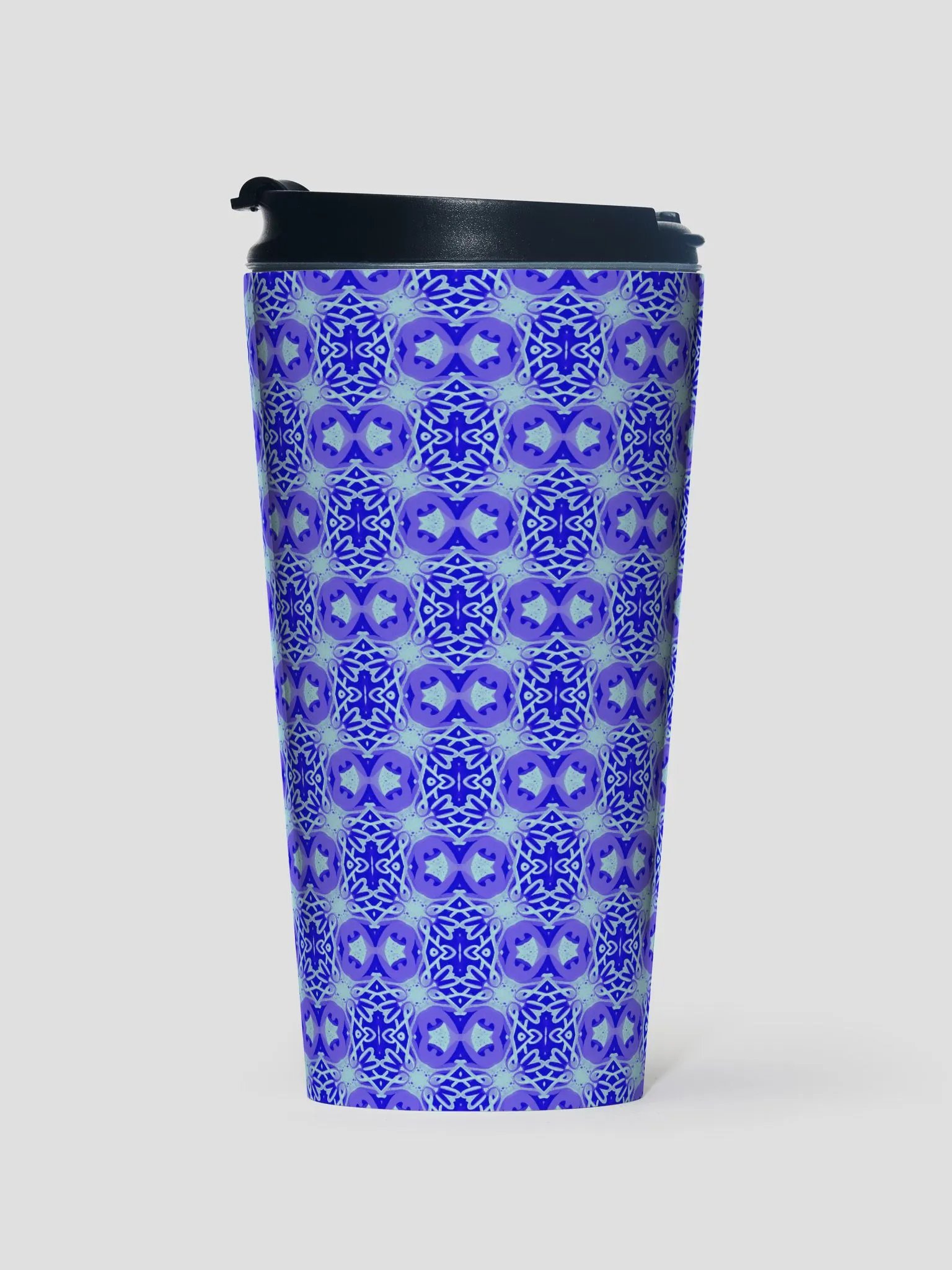 Blue & Purple Seamless Pattern Travel Mug product image (1)