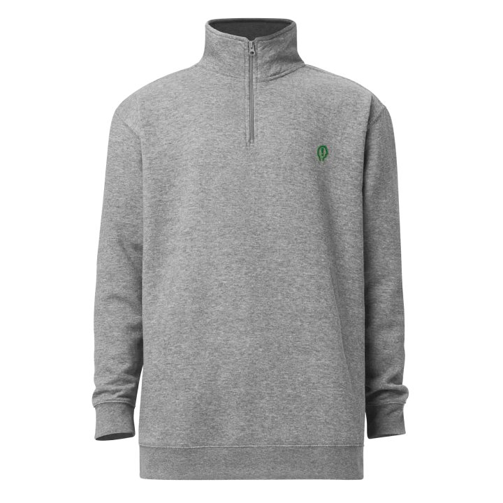 EXCLAIMING MENTALLY (leaf design) embroidered quarter zip product image (7)