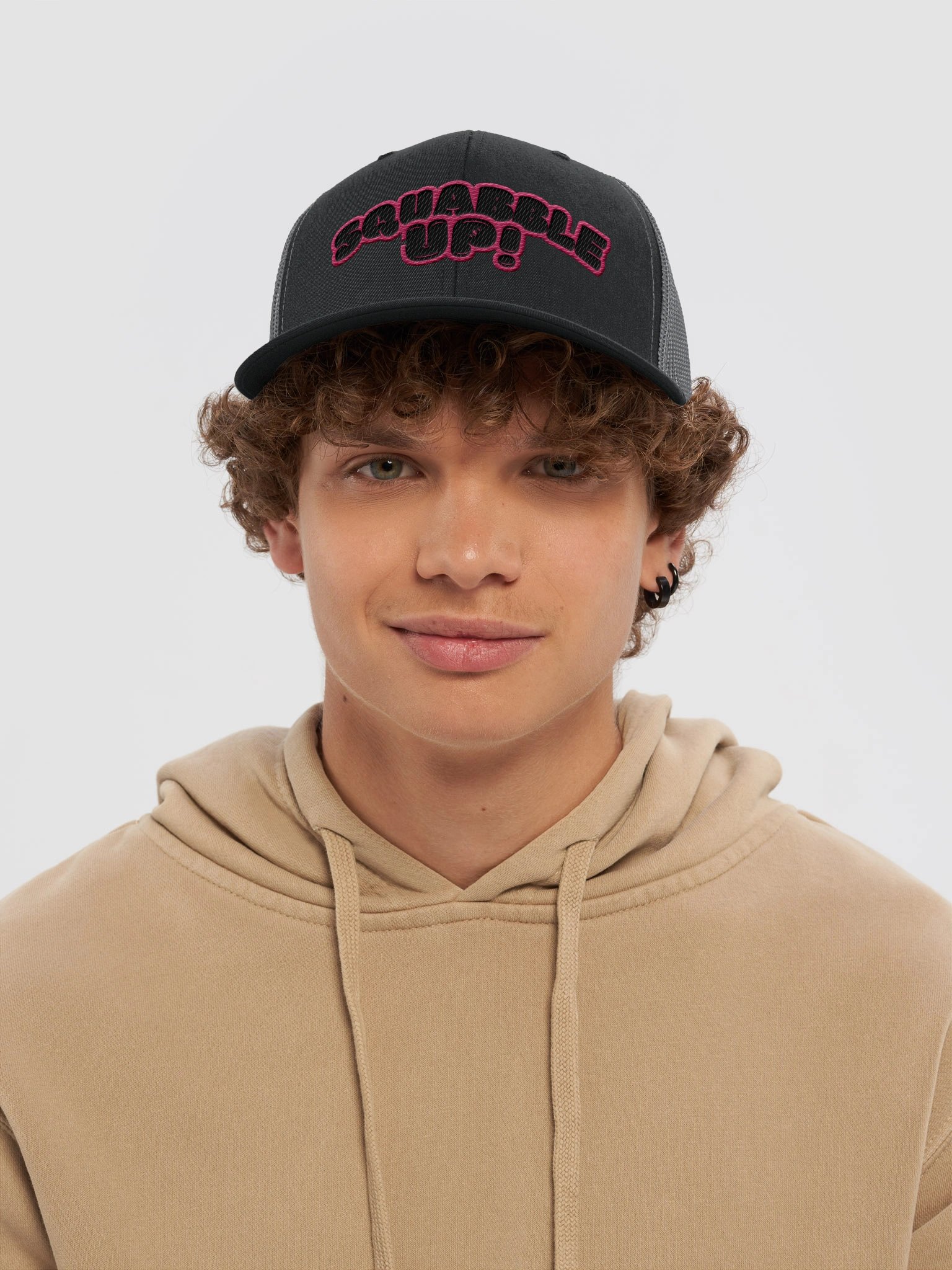 Squabble Up! Pink Graffiti Trucker Hat product image (5)