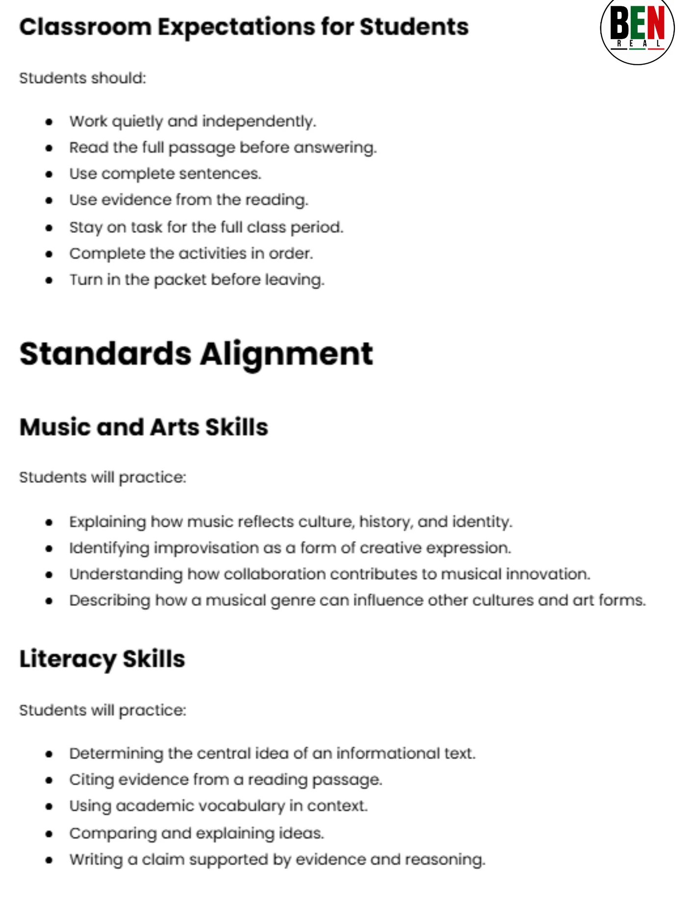 Black History 365 Sub Plan: Jazz: Improvisation, Innovation, and Black Genius| Middle School Music| 60-Minute Lesson product image (2)