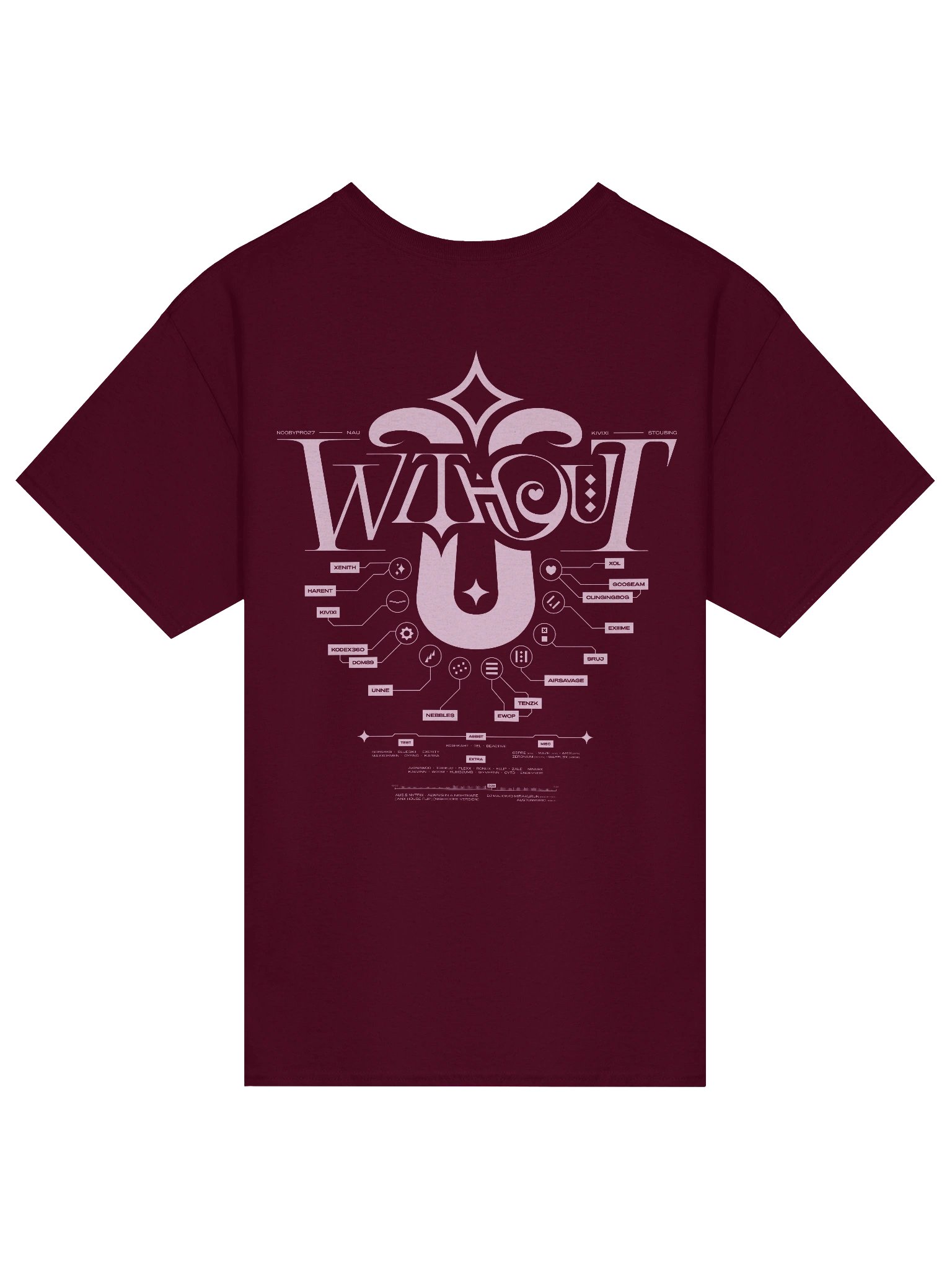 W/O U Pink/Maroon Shirt product image (2)