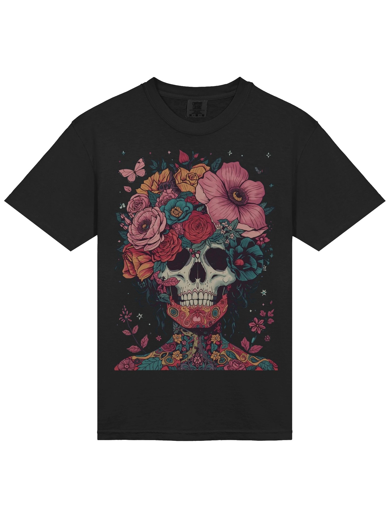 Blooming Skull Crown Heavyweight Tee product image (3)