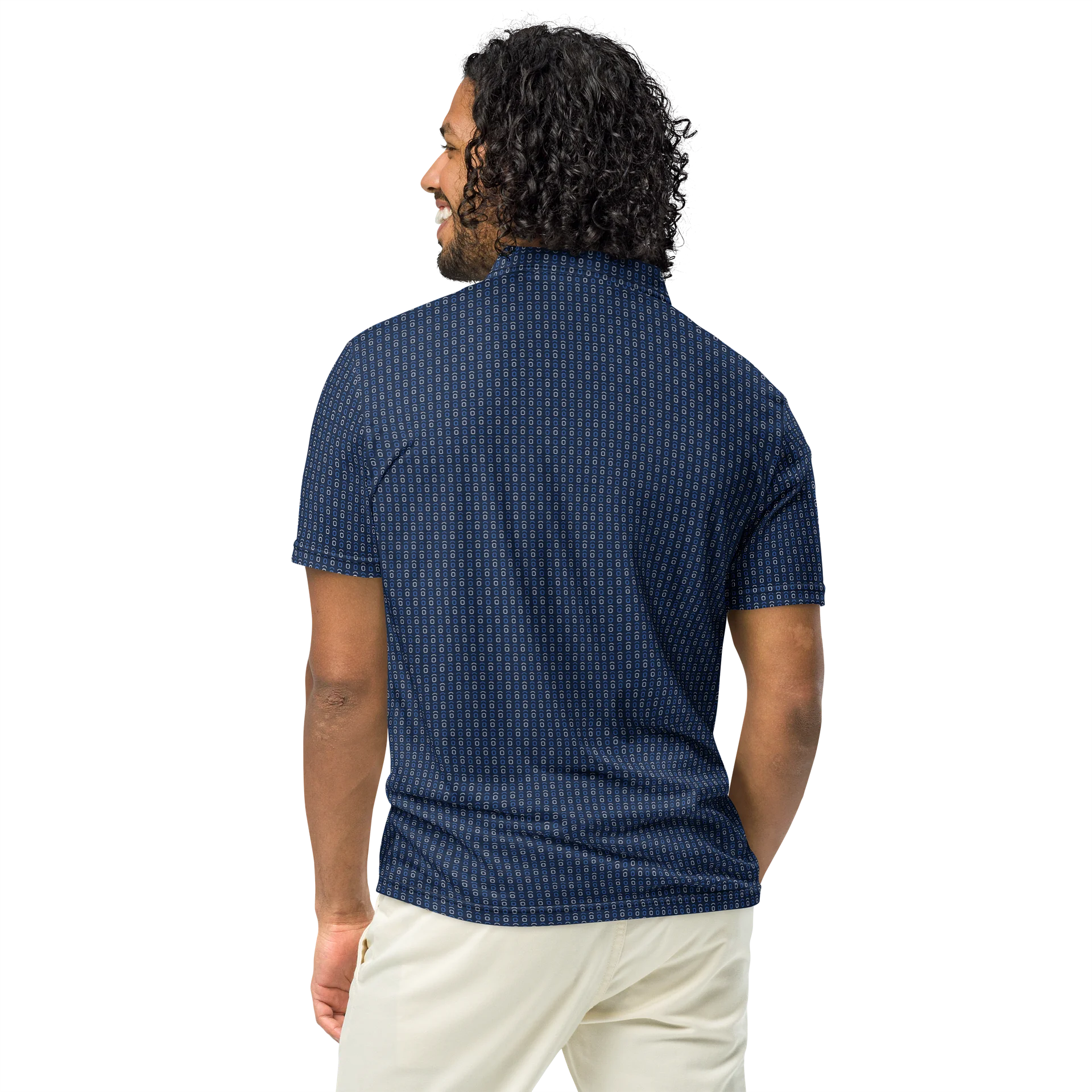 OVTLYR ALL OVER PRINT - POLO SHIRT - RUNS SMALL (ORDER NEXT SIZE UP) - Navy product image (5)