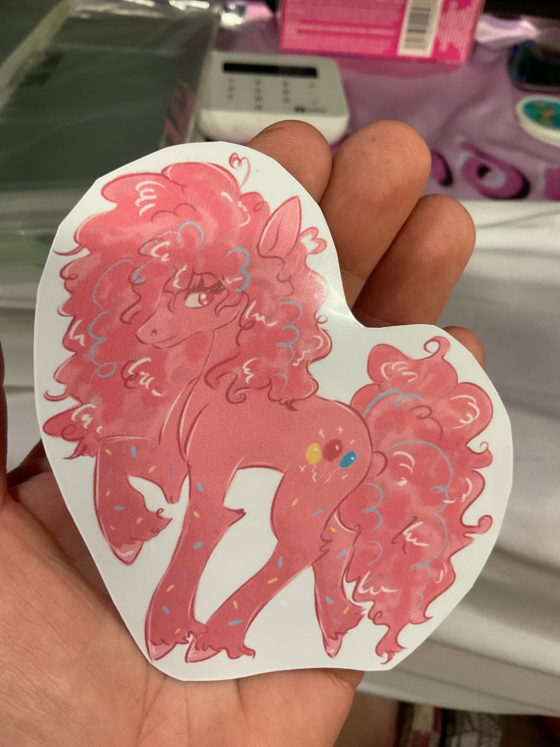 Pink balloon pony sticker product image (2)