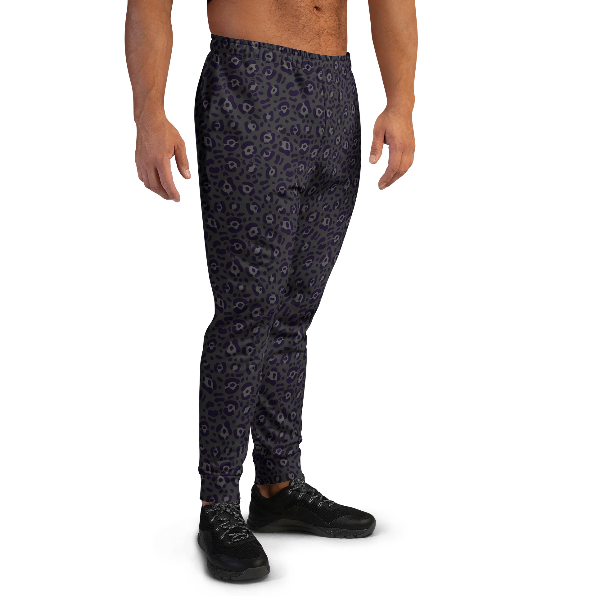 Recycled Men's Joggers with Bold Black Leopard Print product image (4)