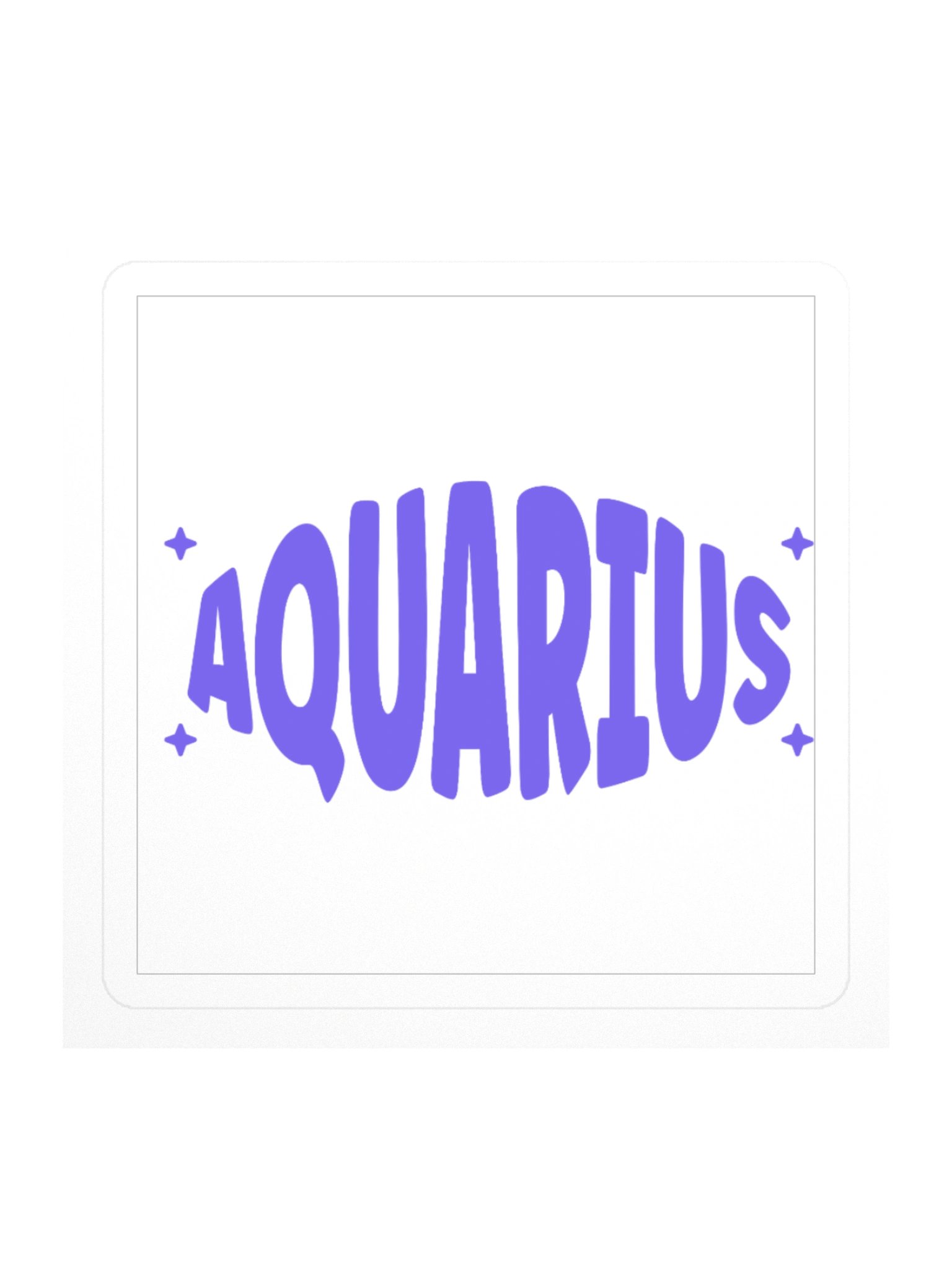 Aquarius Purple Zodiac Kiss Cut Sticker product image (1)