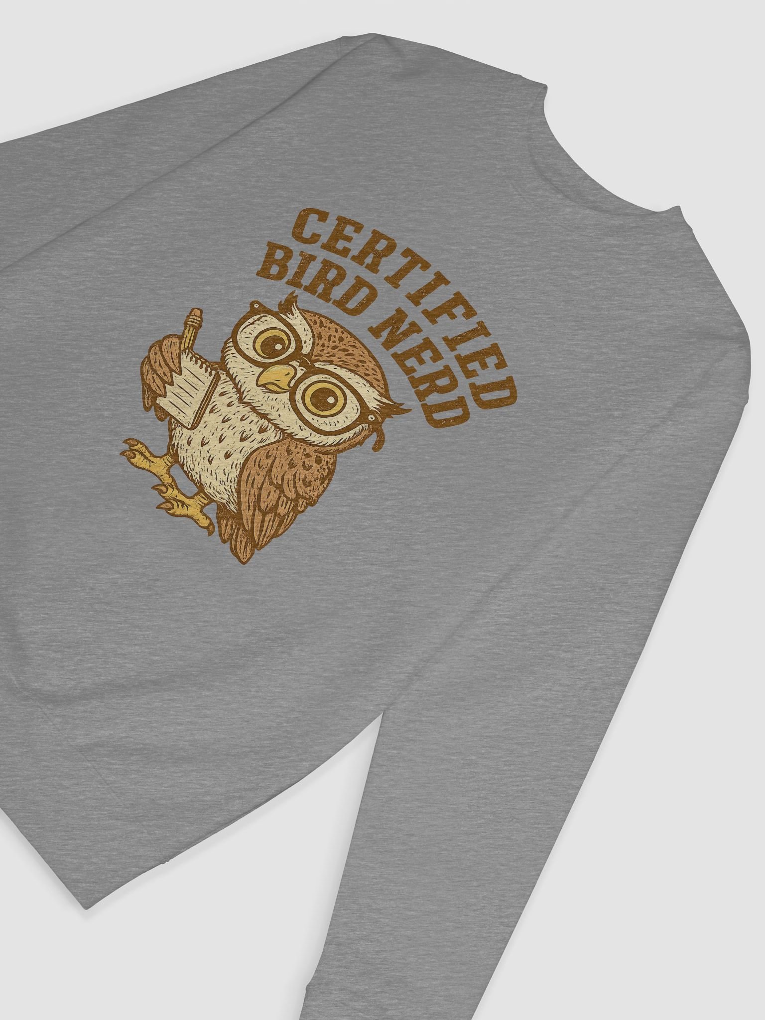 Certified Bird Nerd Sweatshirt for bird watchers and bird watching hobbyists product image (6)