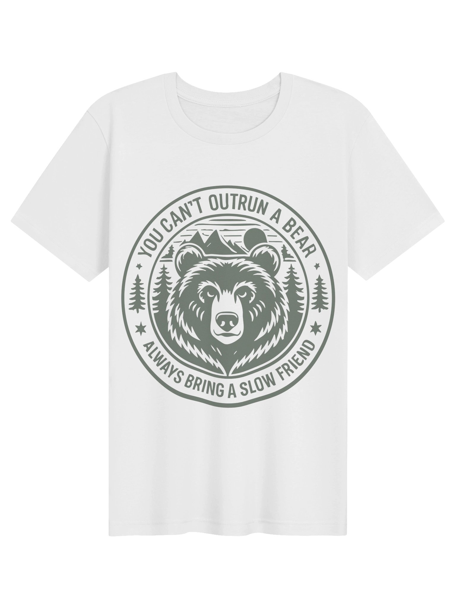 You Can’t Outrun A Bear T-Shirt | Funny Hiking Bear Tee product image (7)