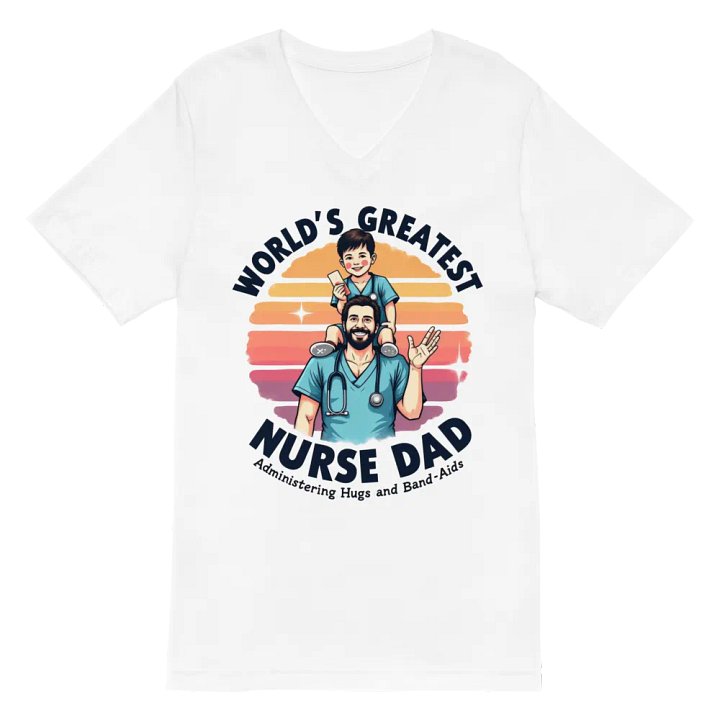 World's Greatest Nurse Dad V-Neck Tee product image (2)