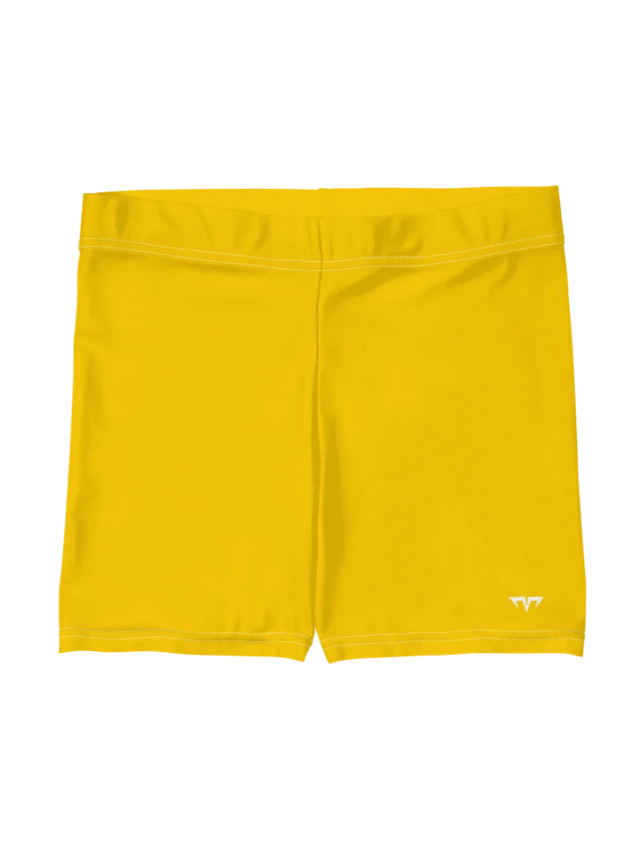Women's Activewear - Slip Shorts Gold - Printed White Logo product image (1)