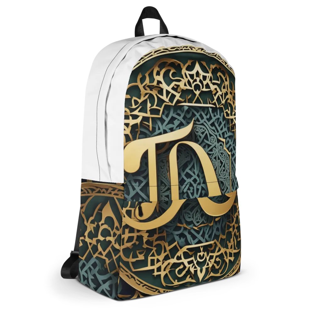 Golden Arabesque Monogram All-Over Print Backpack product image (4)
