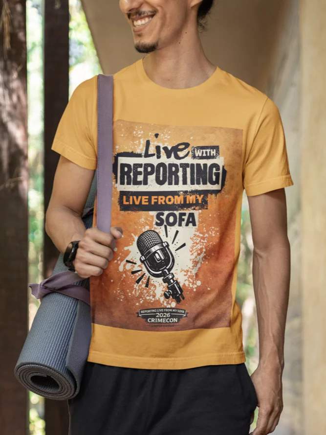 CrimeCon 2026 Limited Edition Sofa Reporter Tee product image (7)