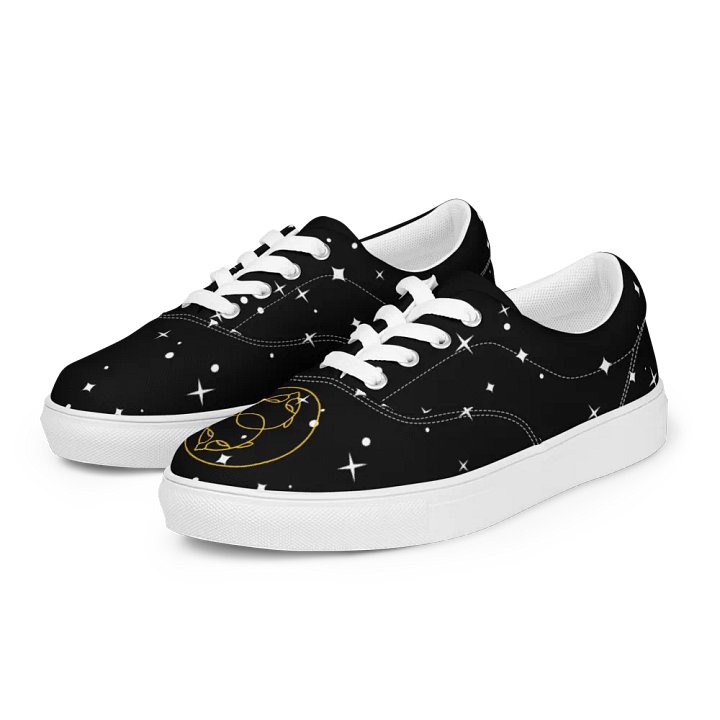 Starry Gemini Women's Lace-Up Canvas Shoes product image (2)