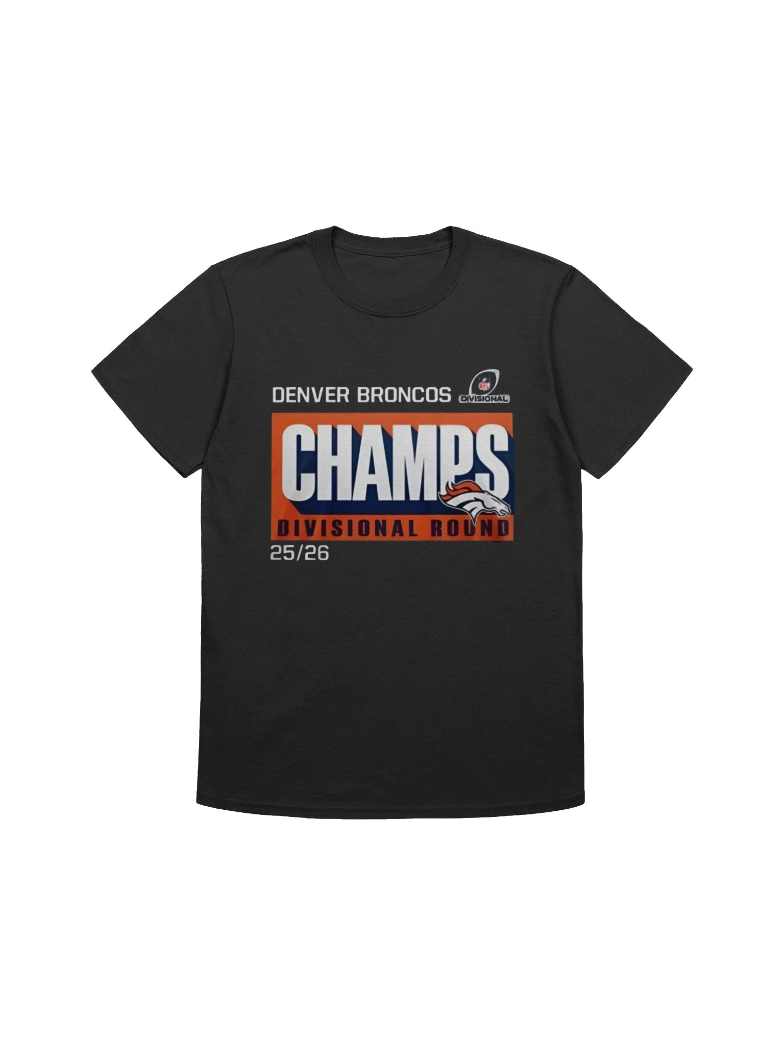 Denver Broncos 2025–26 Divisional Round Champs — Mile High Victory T-shirt product image (1)