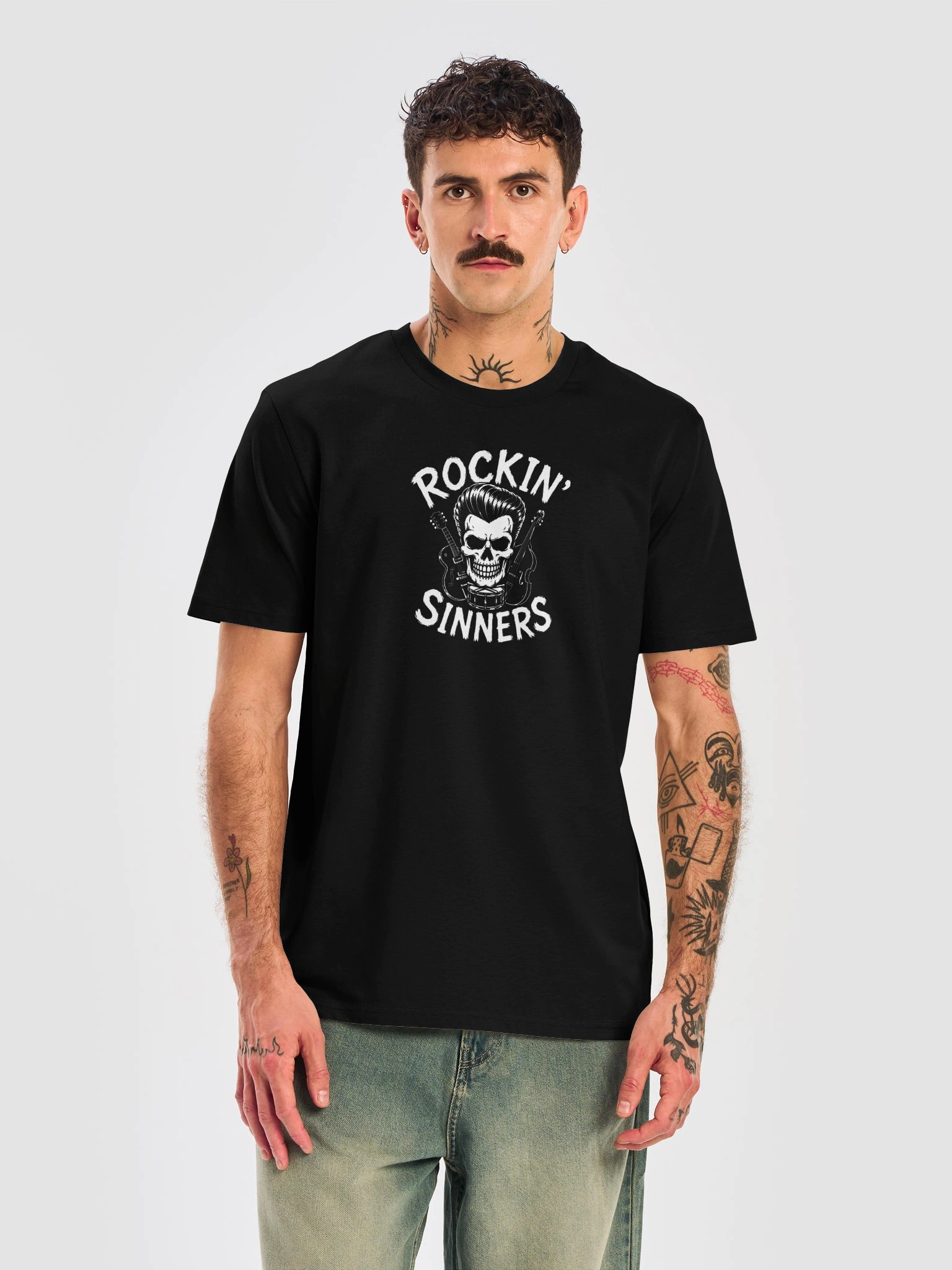 Rockin’ Sinners Skull Graphic Tee product image (5)