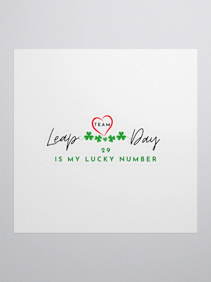 Kiss Cut Sticker - 29 IS MY LUCKY NUMBER product image (1)