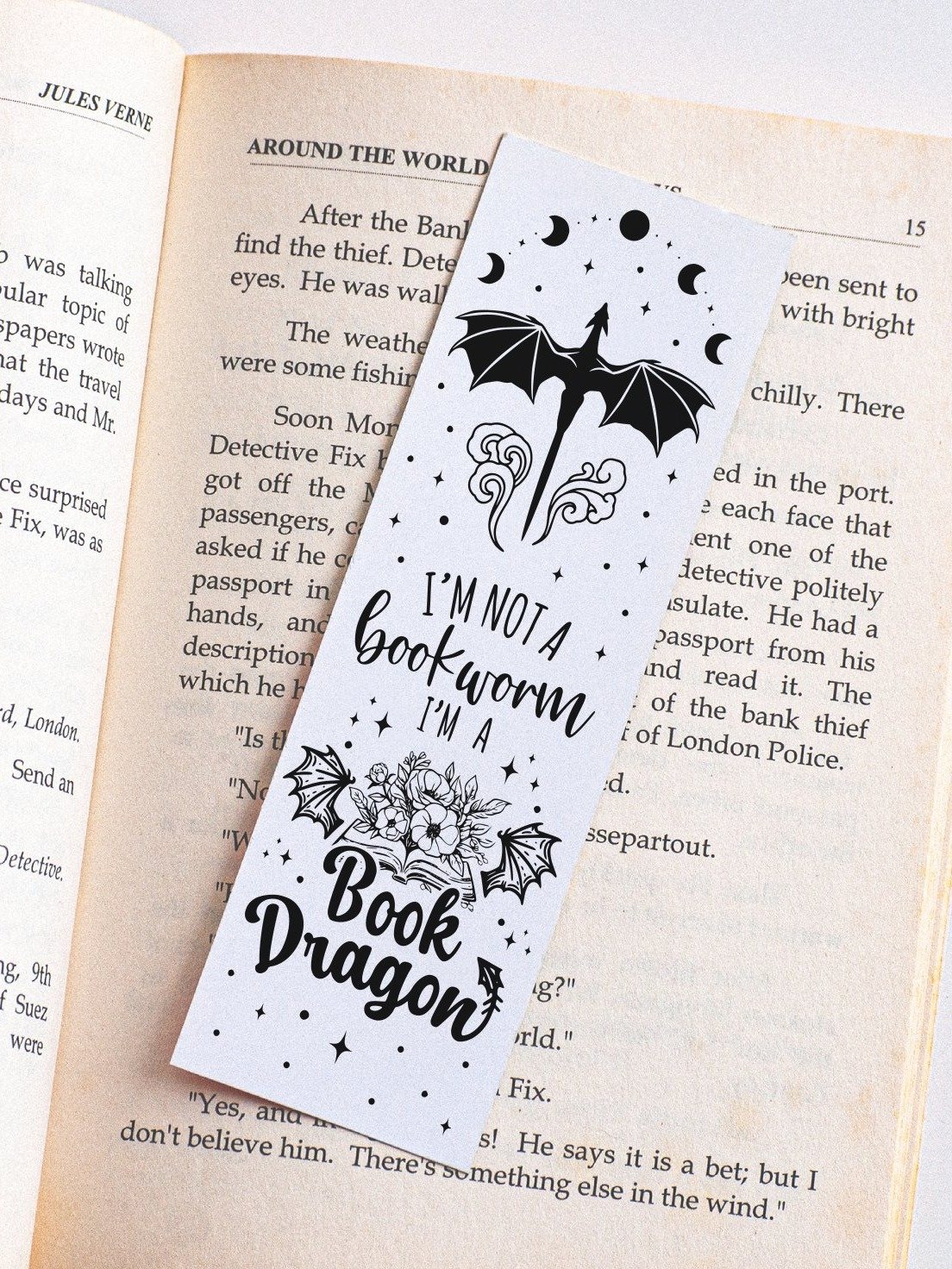 Not A Bookworm Book Dragon Bookmark SVG, Romantasy Smut Bookish Fantasy Romance Lover, Gift for Sister, Best Friend, Digital Download product image (3)