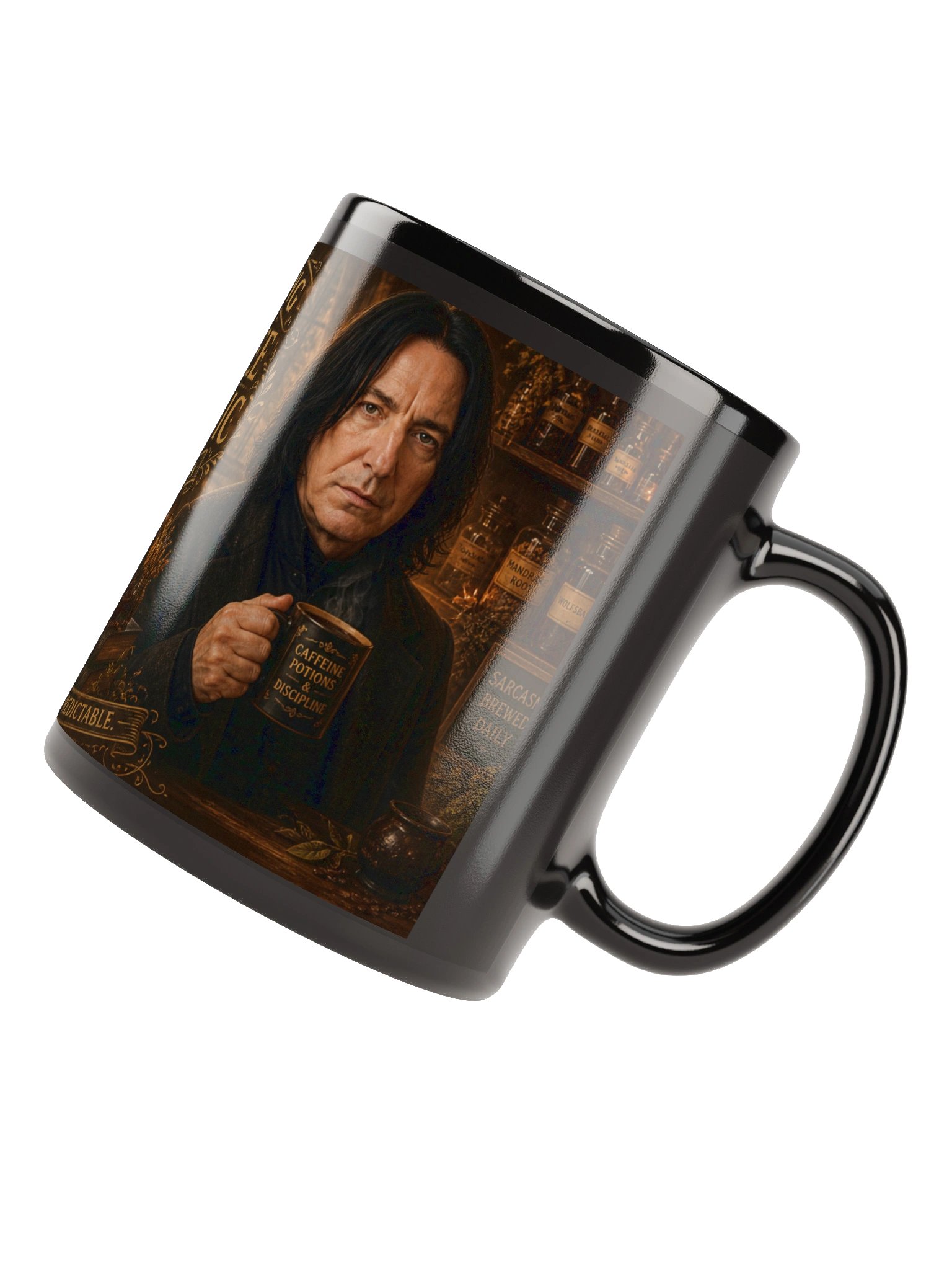 Brewing Coffee & Magic — Black Glossy Mug product image (11)