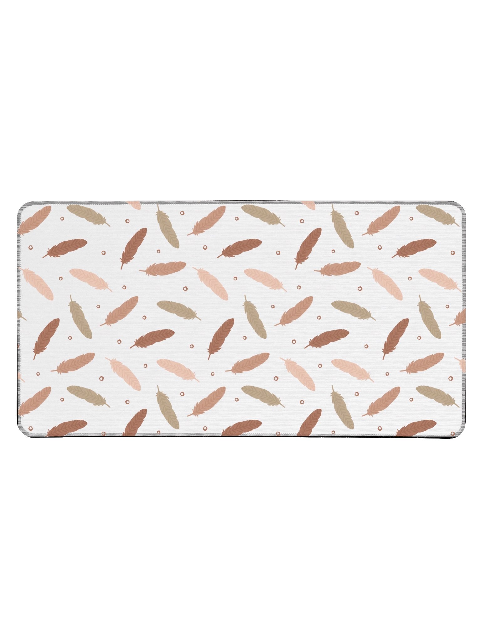 Mocha Mousse Feathers Desk Mat product image (1)