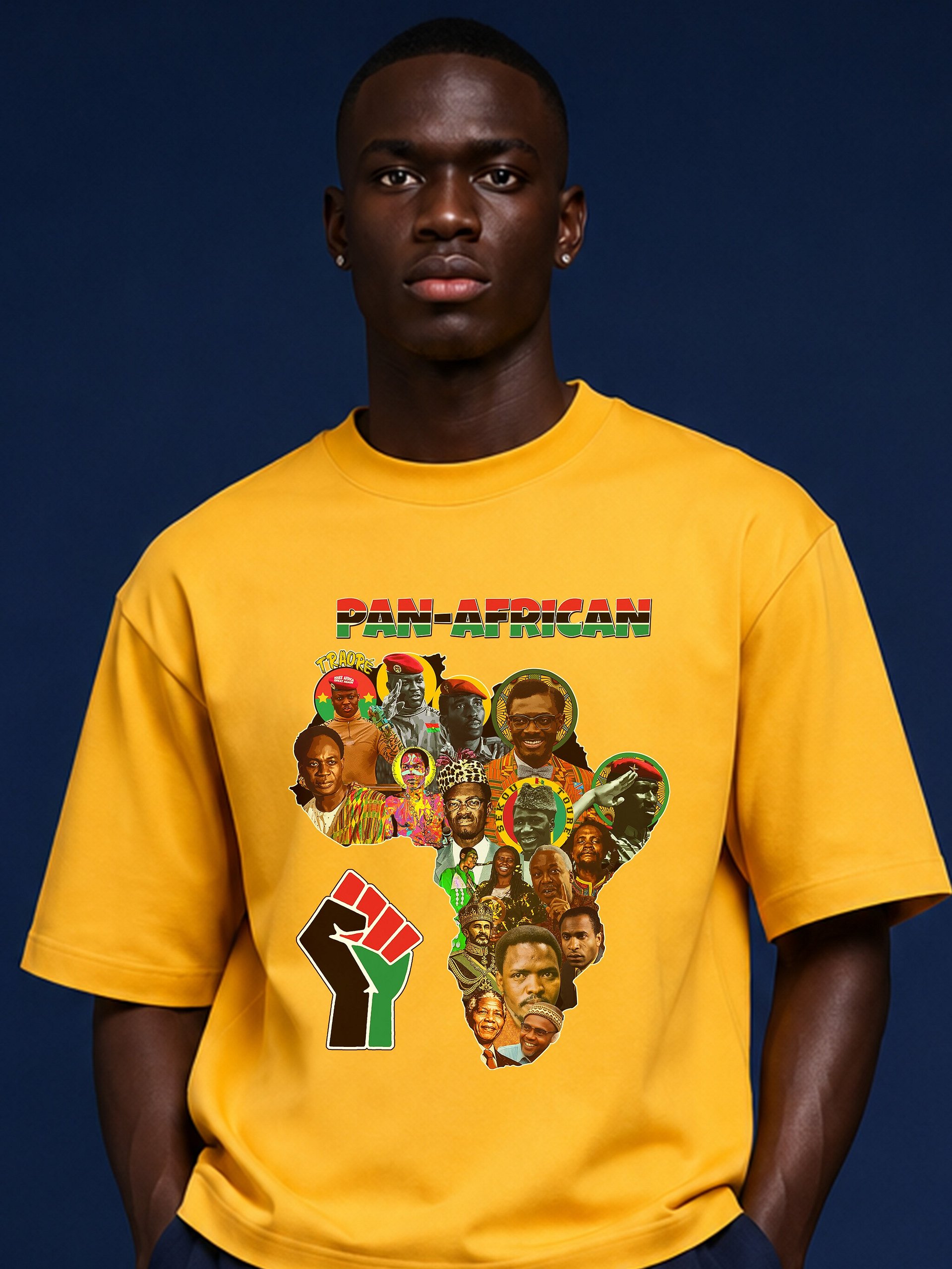 Pan-African Leaders T-Shirt | Africa Map Revolutionaries | Black History Tee product image (4)