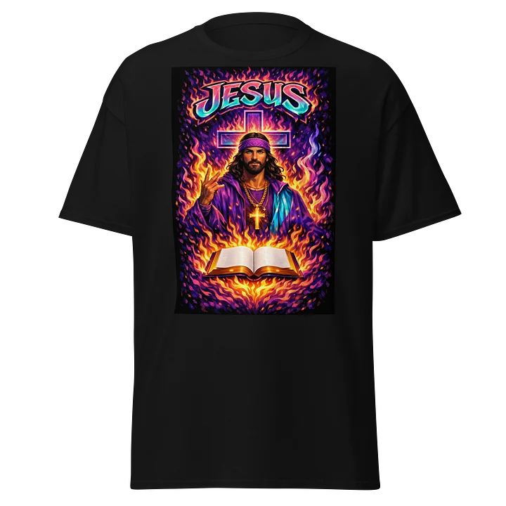 Neon Jesus Fire & Cross Tee product image (1)