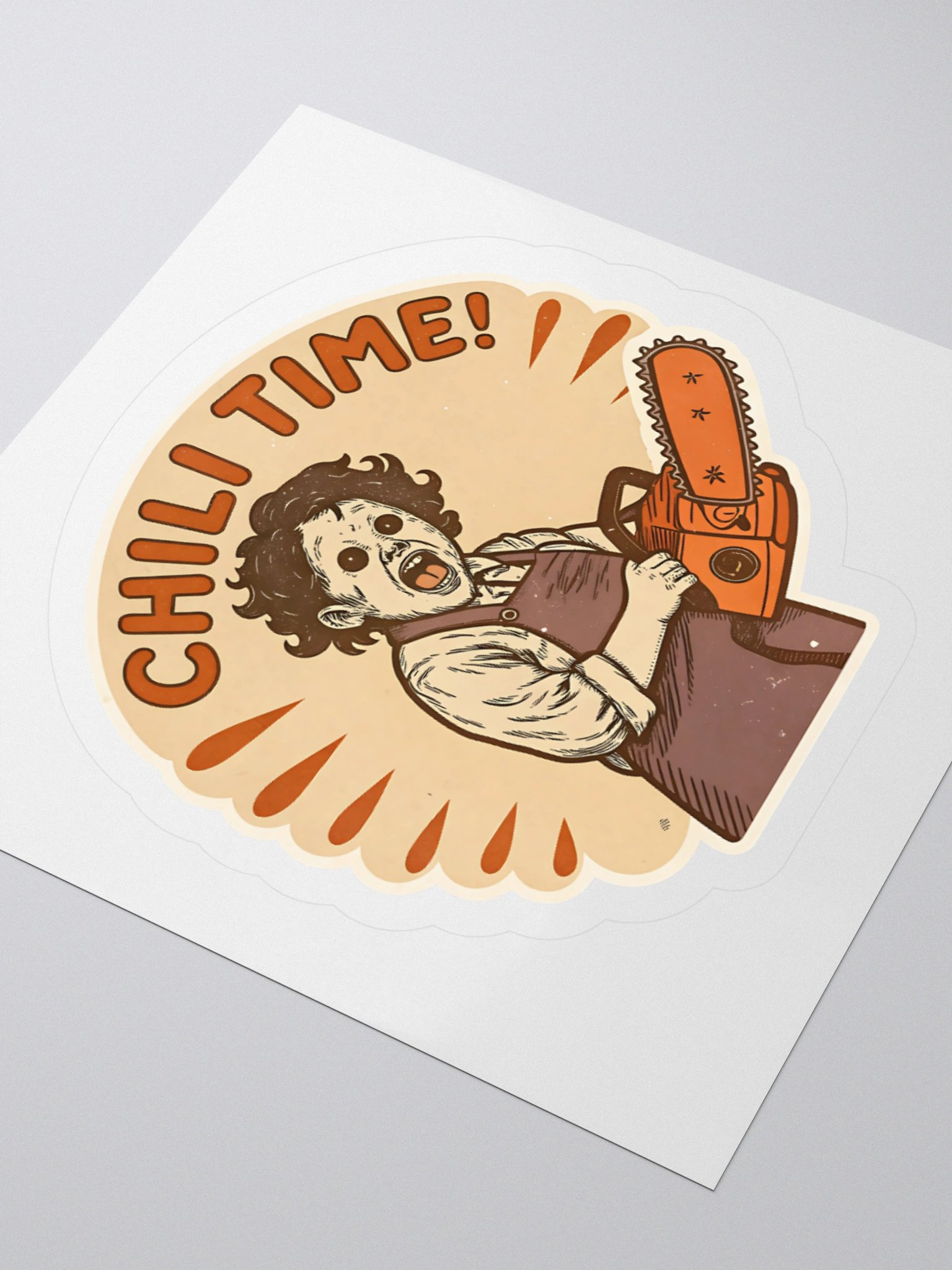 Chili Time Chainsaw Killer Kiss Cut Stickers product image (7)