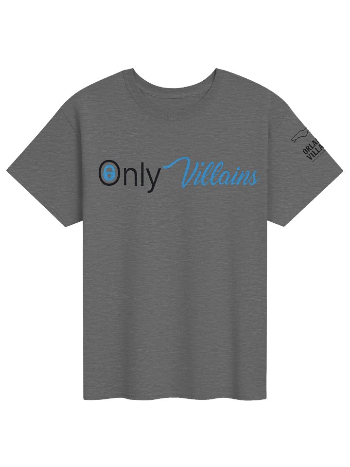 “Only Villains™ Tee – Printed Parody Edition” product image (1)