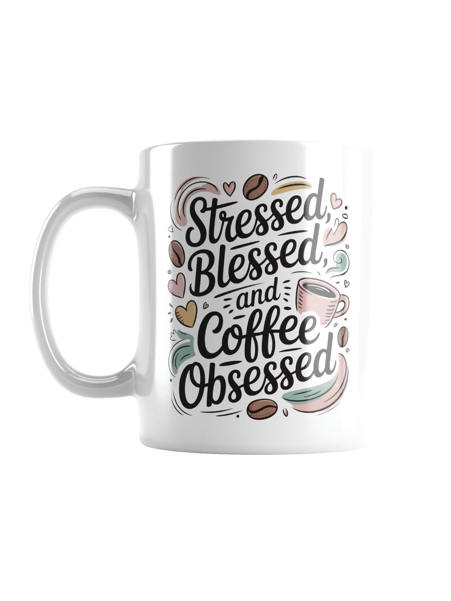 Stressed Blessed and Coffee Obsessed Funny Coffee Mug product image (1)