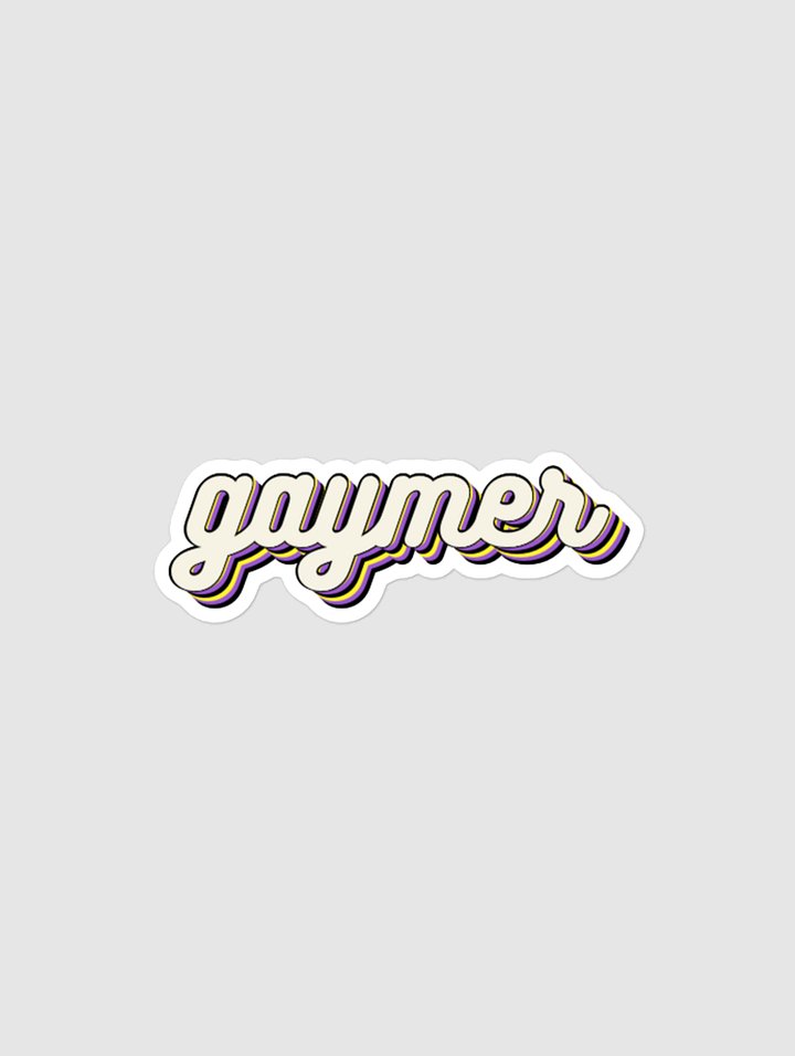 GAYMER STICKER - NONBINARY PRIDE product image (1)
