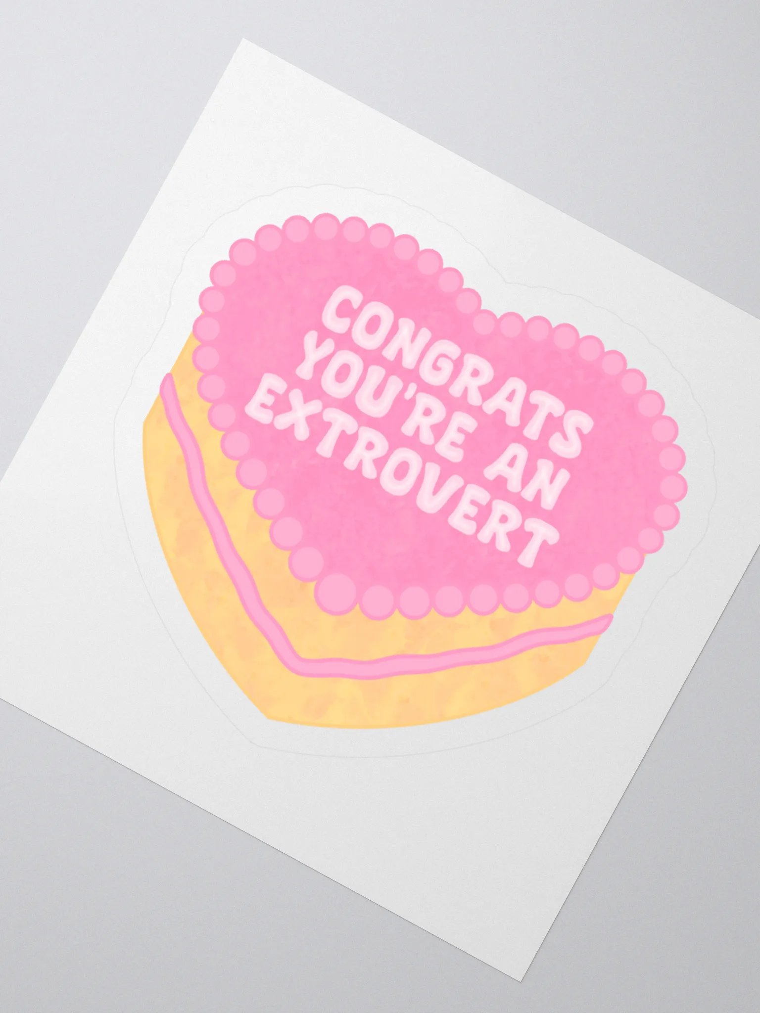 Extrovert Cake Sticker product image (2)