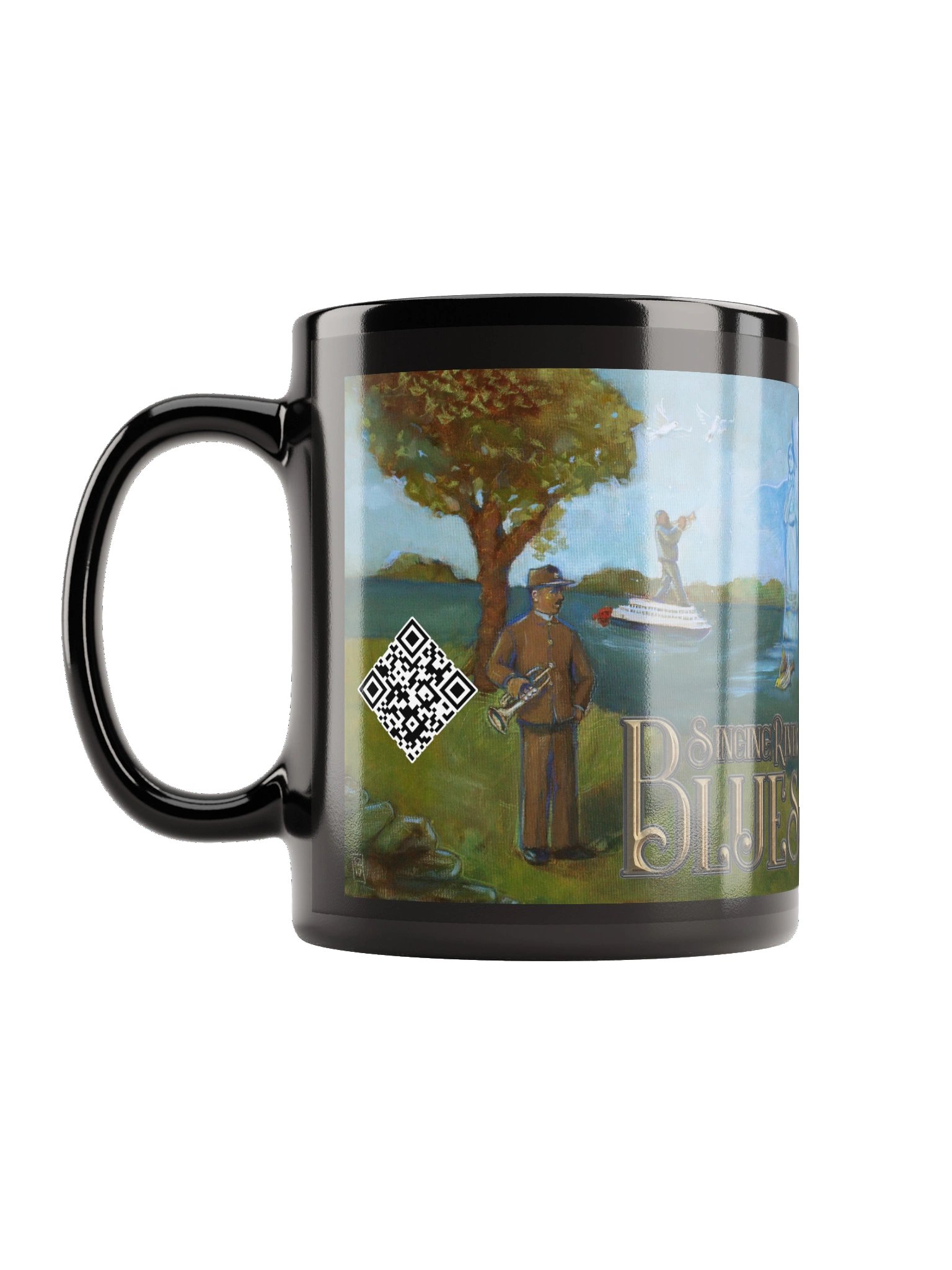 Singing River Blues Mug (Gloss Black) product image (12)